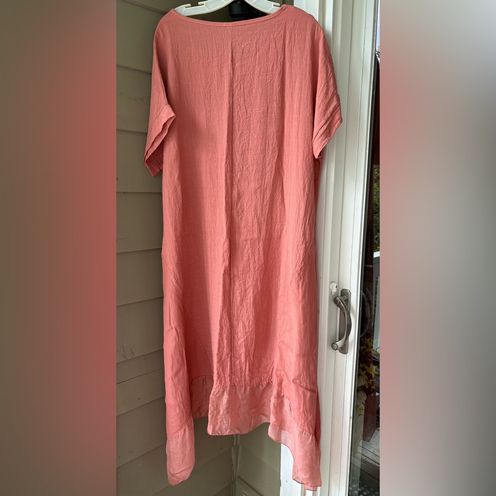 Bella Amore Made in Italy Silk blend dress. Sz XL-2X, light, breezy, pockets! - Picture 4 of 8